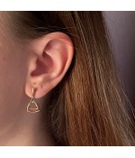 Серьги позолоченные из медицинской стали треугольники
