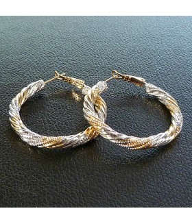 Серьги позолоченные кольца из медицинской стали 4 см