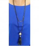 Подвеска шарик с кисточкой на цепочках