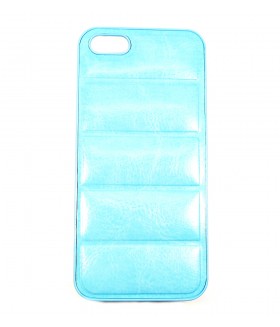 Чехол для iPhone (Айфон) 5/5s/5se кожаный голубой
