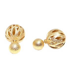 Серьги пусеты Диор (Dior) золотистые