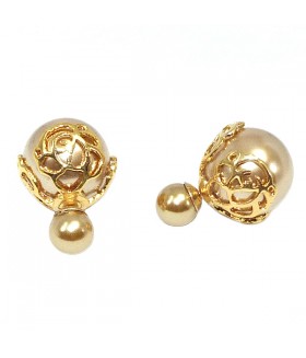 Серьги пусеты Диор (Dior) с украшением