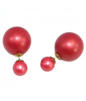 Серьги пусеты Диор (Dior) красные матовые