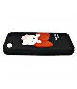 Чехол для iPhone (айфон) 4/4s силиконовый Хелло Китти черный