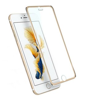 Защитное стекло на IPHONE (АЙФОН) 7 с золотой рамкой