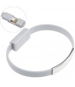 Кабель браслет USB для IPHONE (АЙФОН) 5/5S/5SE/5C/6/6s/7 белый