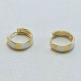 Серьги позолоченные кольца конго из стали 