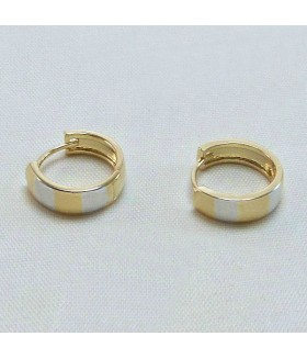 Серьги позолоченные кольца конго из стали 