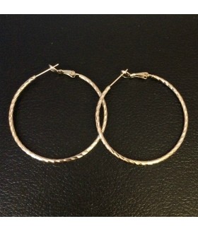 Серьги позолоченные кольца из медицинской стали 3,9 см